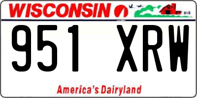 WI license plate 951XRW
