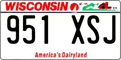 WI license plate 951XSJ