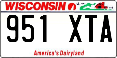 WI license plate 951XTA