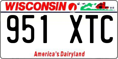 WI license plate 951XTC