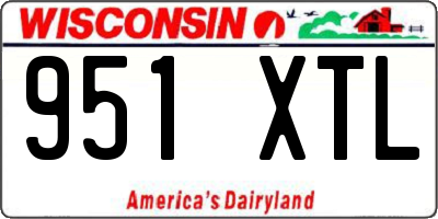 WI license plate 951XTL
