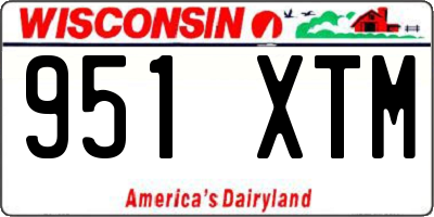 WI license plate 951XTM