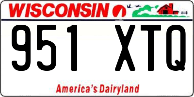 WI license plate 951XTQ
