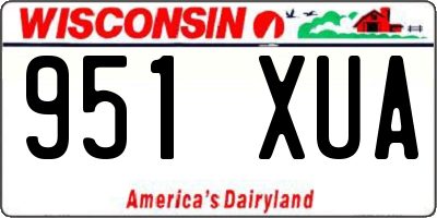 WI license plate 951XUA