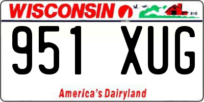 WI license plate 951XUG
