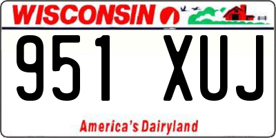 WI license plate 951XUJ