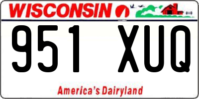 WI license plate 951XUQ