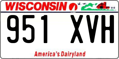 WI license plate 951XVH