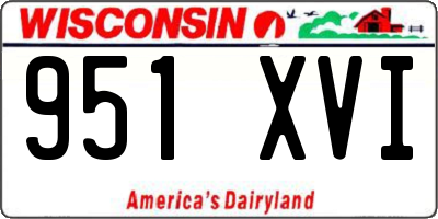 WI license plate 951XVI