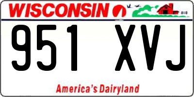 WI license plate 951XVJ