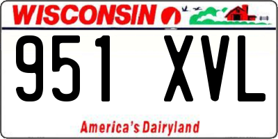 WI license plate 951XVL