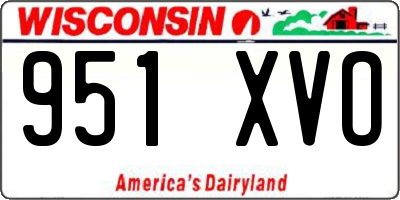WI license plate 951XVO