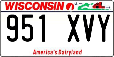 WI license plate 951XVY