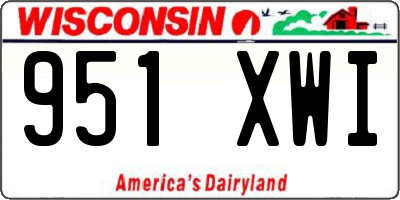 WI license plate 951XWI