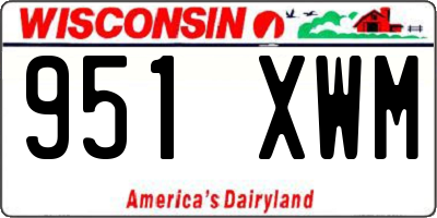 WI license plate 951XWM