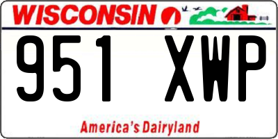 WI license plate 951XWP