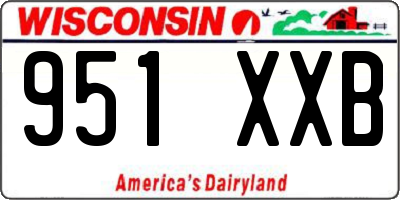 WI license plate 951XXB