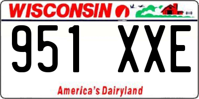 WI license plate 951XXE