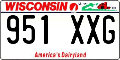WI license plate 951XXG