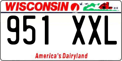 WI license plate 951XXL