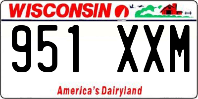 WI license plate 951XXM