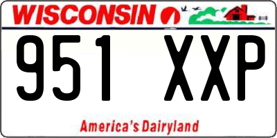 WI license plate 951XXP