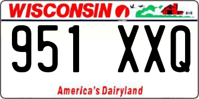 WI license plate 951XXQ