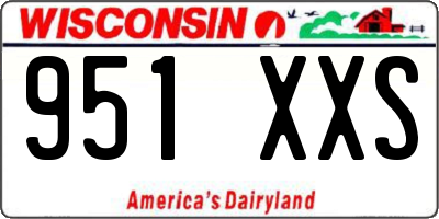 WI license plate 951XXS