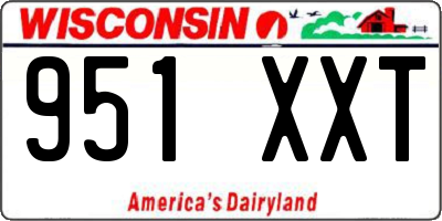 WI license plate 951XXT