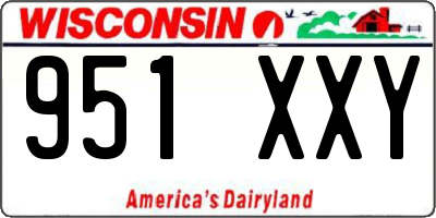 WI license plate 951XXY