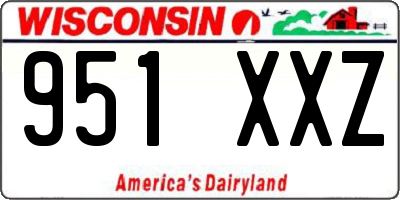 WI license plate 951XXZ
