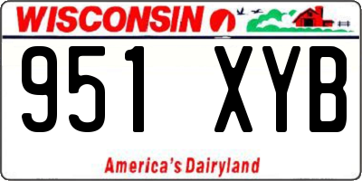 WI license plate 951XYB