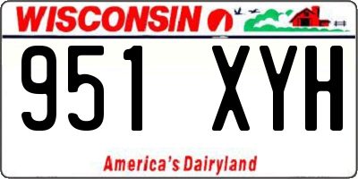 WI license plate 951XYH