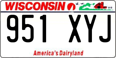 WI license plate 951XYJ