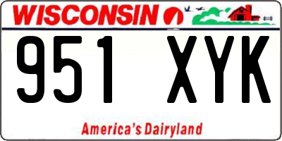WI license plate 951XYK