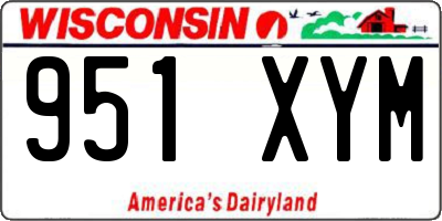 WI license plate 951XYM