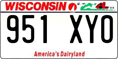 WI license plate 951XYO