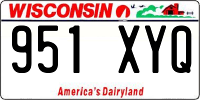 WI license plate 951XYQ
