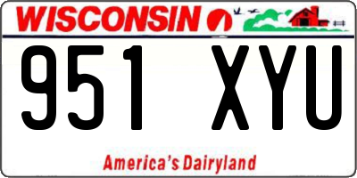WI license plate 951XYU