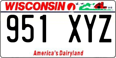 WI license plate 951XYZ