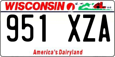WI license plate 951XZA