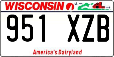 WI license plate 951XZB