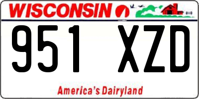 WI license plate 951XZD