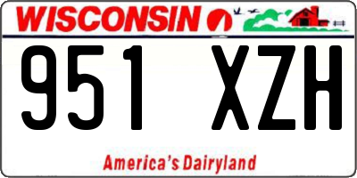 WI license plate 951XZH