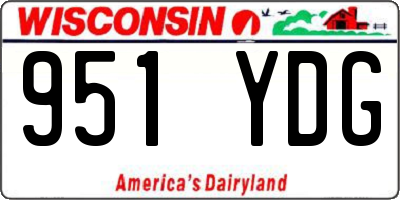 WI license plate 951YDG