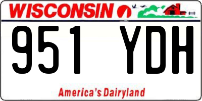 WI license plate 951YDH