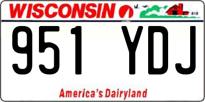 WI license plate 951YDJ