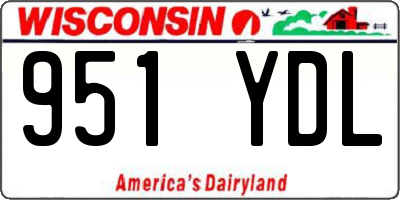 WI license plate 951YDL