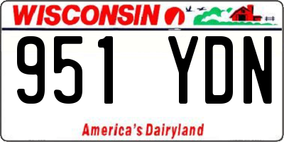 WI license plate 951YDN