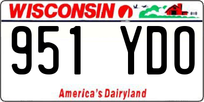 WI license plate 951YDO